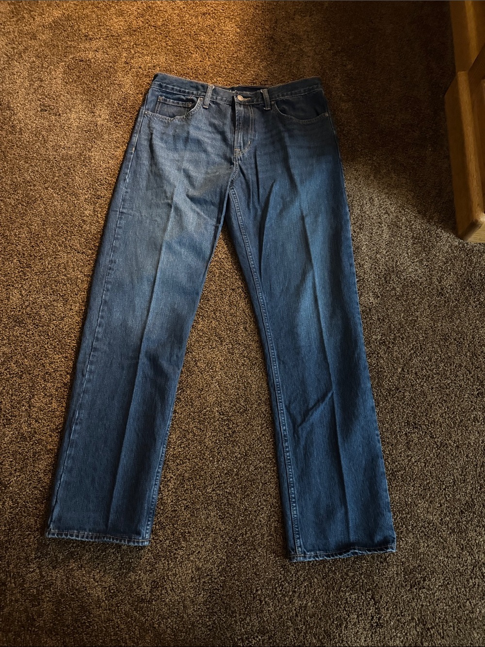 Old Navy Men's Straight Jeans in Blue Wash